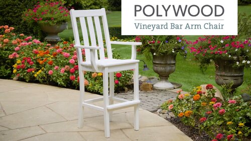 POLYWOOD Vineyard Bar Arm Chair 3 Pack Reviews Wayfair